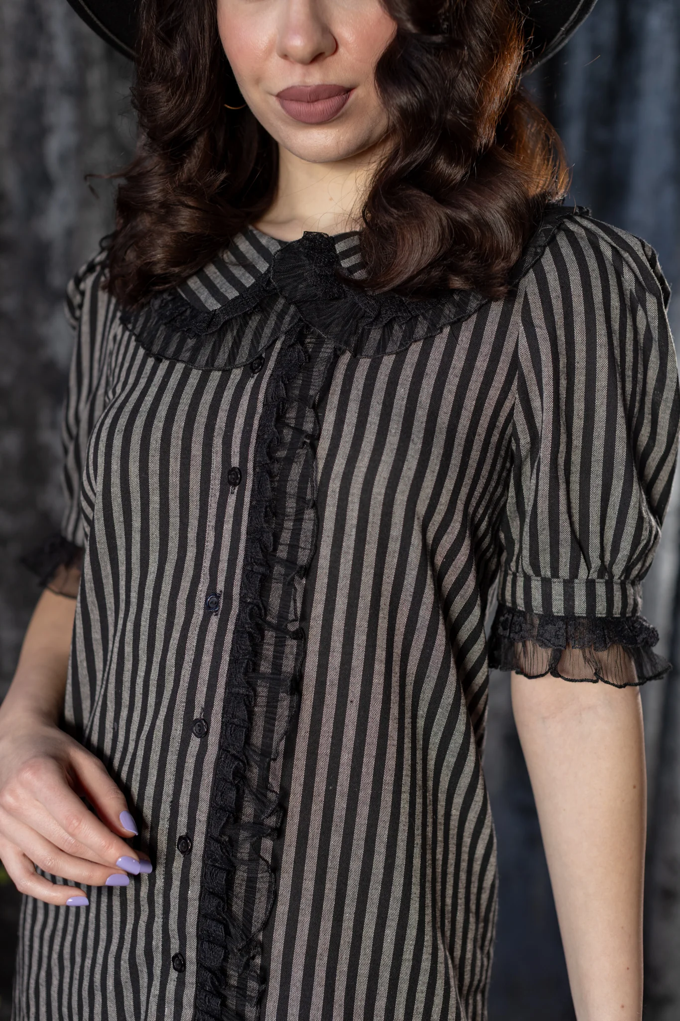 Circe - Striped Mini Dress - READY TO SHIP - Image 4