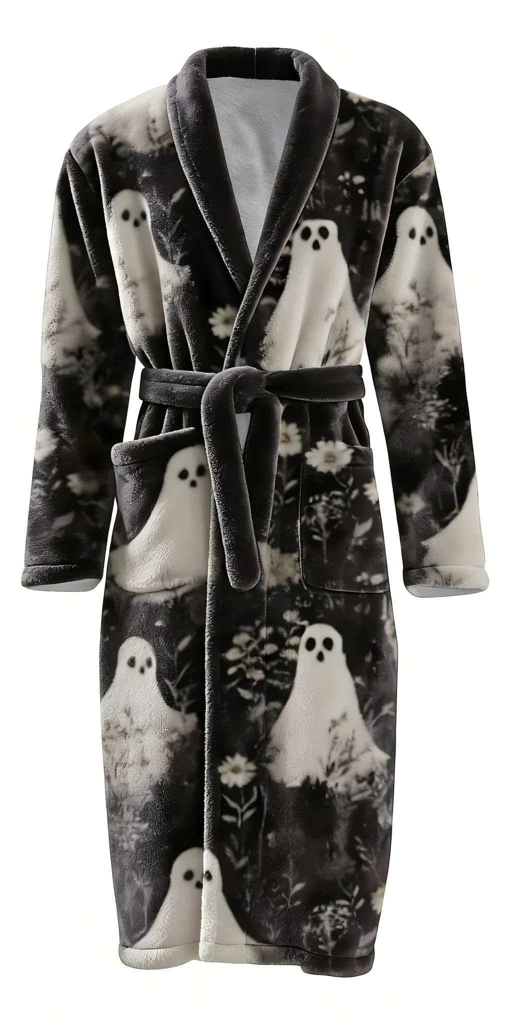 Fleece Robe - Ghosts - Ready to Ship