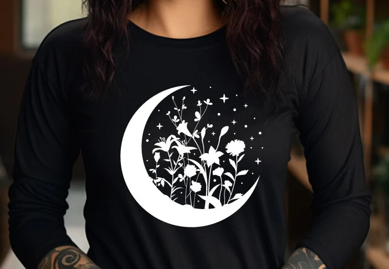 Floral Moon long sleeve Shirt