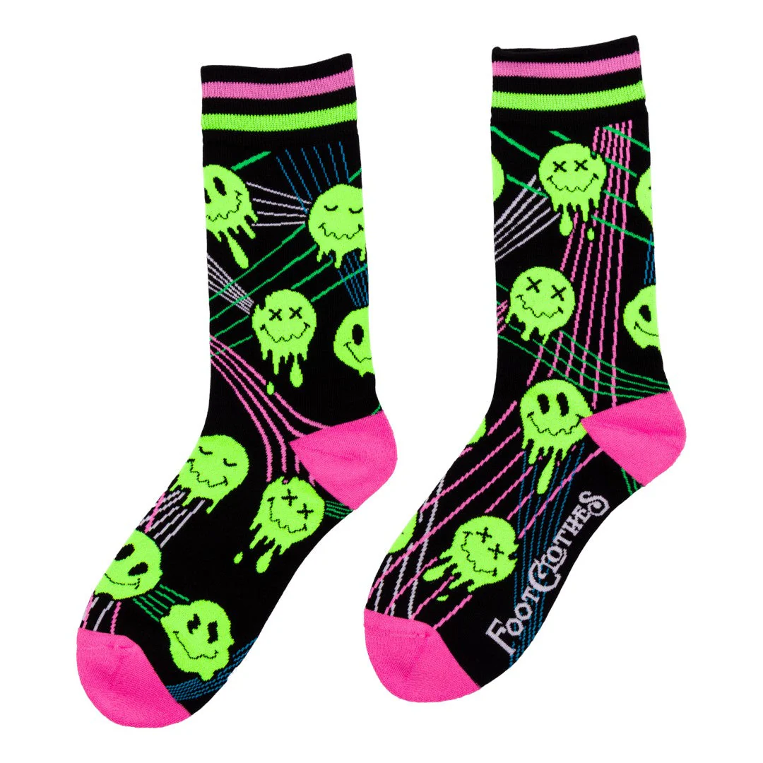 Laser BassFace Melt Supreme UV Reactive Crew Socks - Image 3