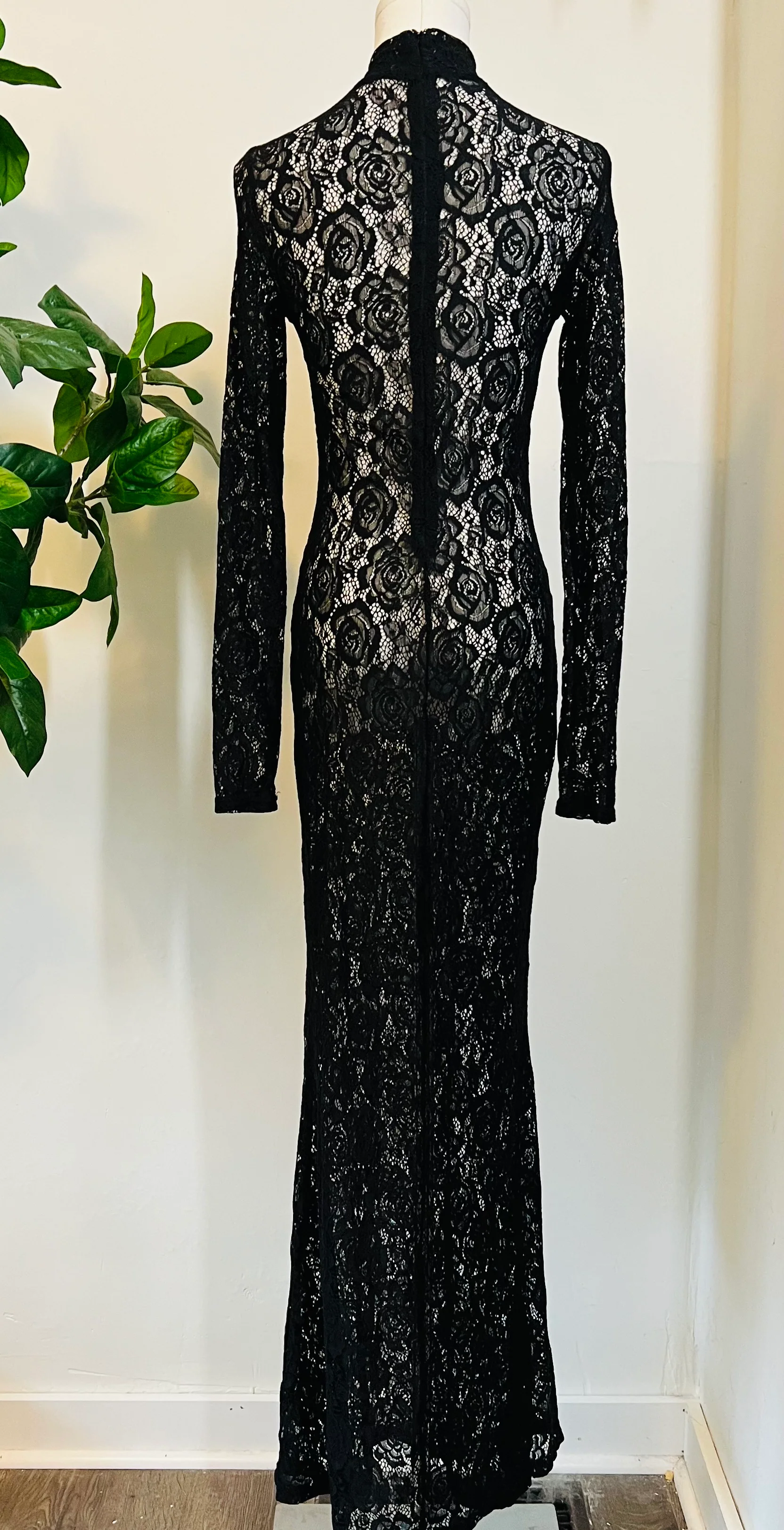 Persephone - Deadly Sheer Floral Lace Maxi dress - READY TO SHIP - Image 10