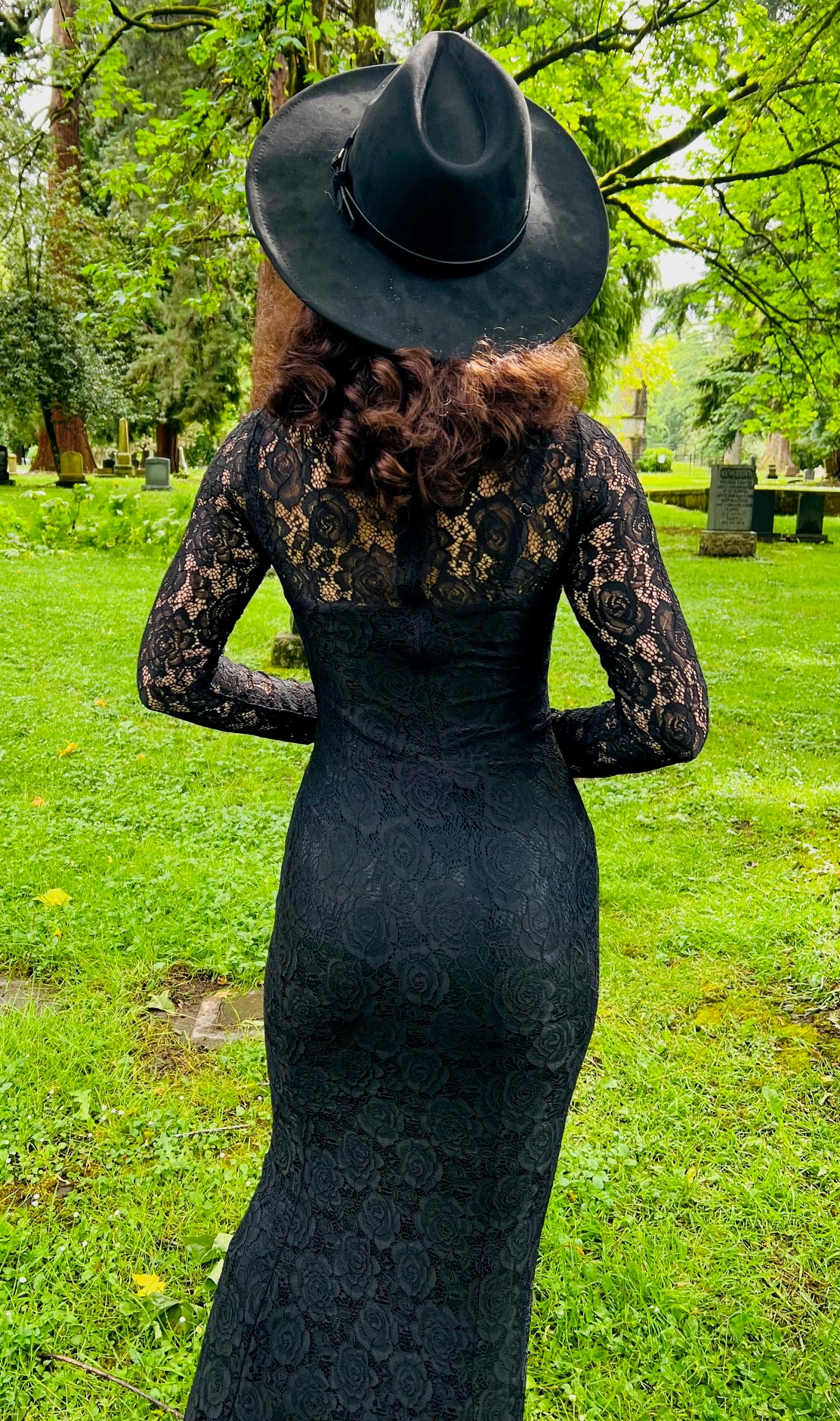 Persephone - Deadly Sheer Floral Lace Maxi dress - READY TO SHIP - Image 5