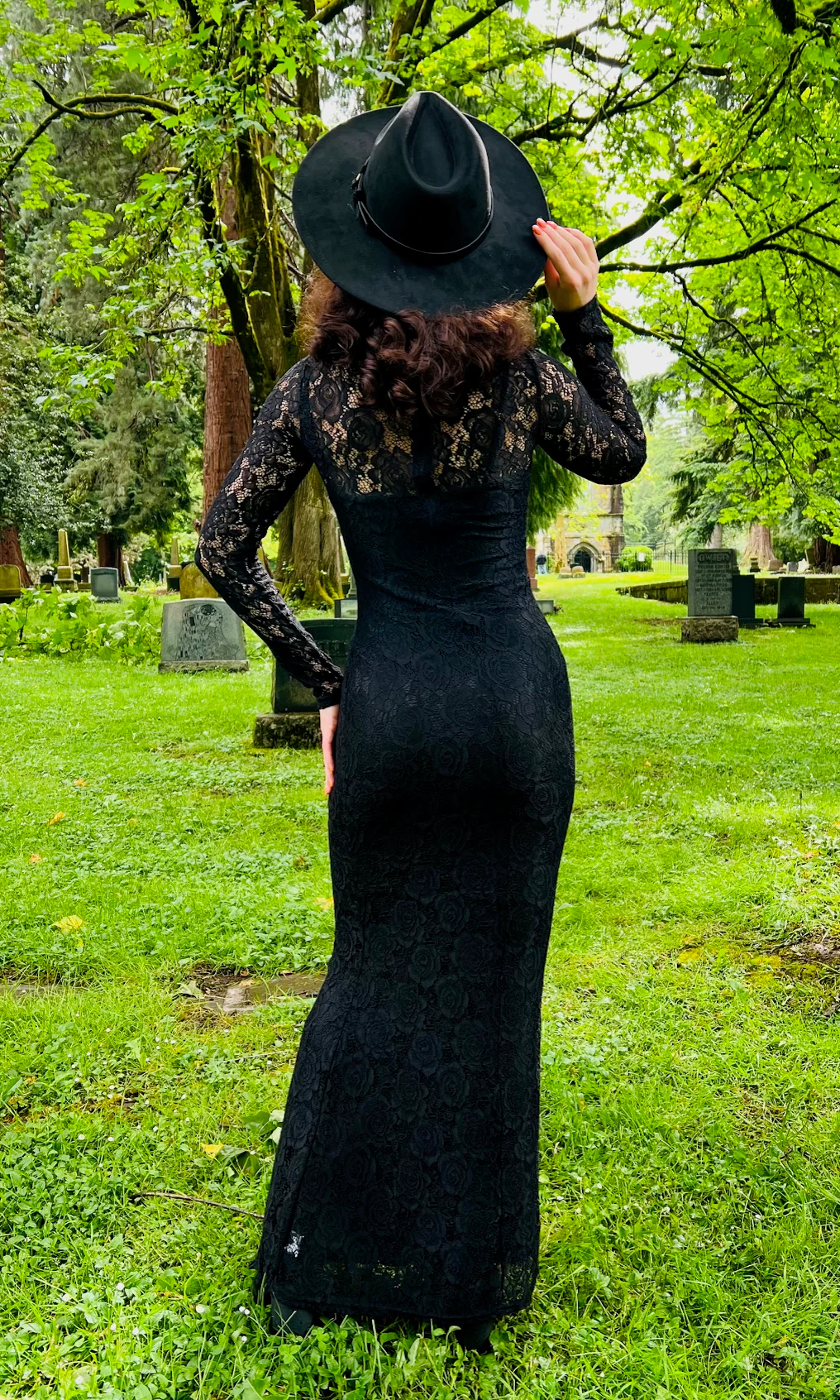 Persephone - Deadly Sheer Floral Lace Maxi dress - READY TO SHIP - Image 6