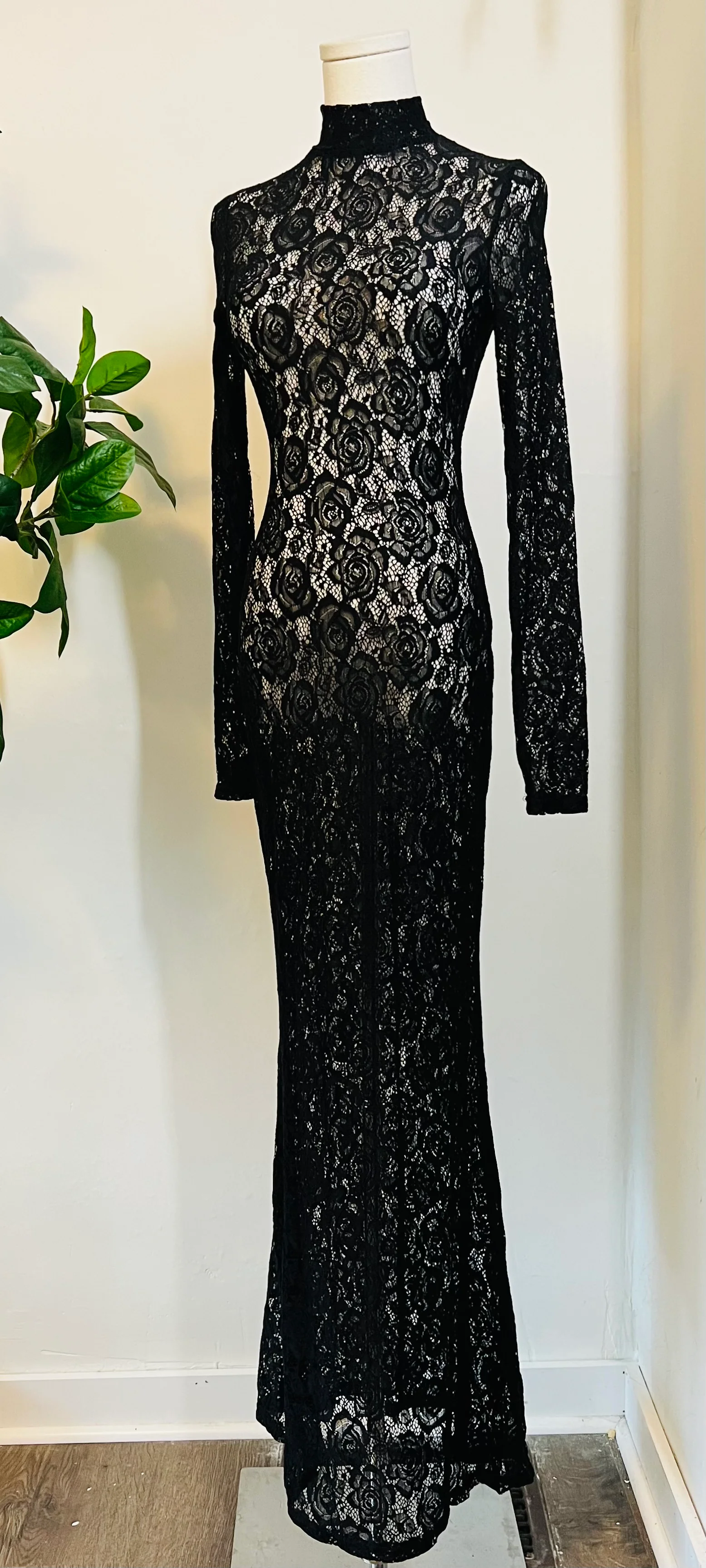 Persephone - Deadly Sheer Floral Lace Maxi dress - READY TO SHIP - Image 7