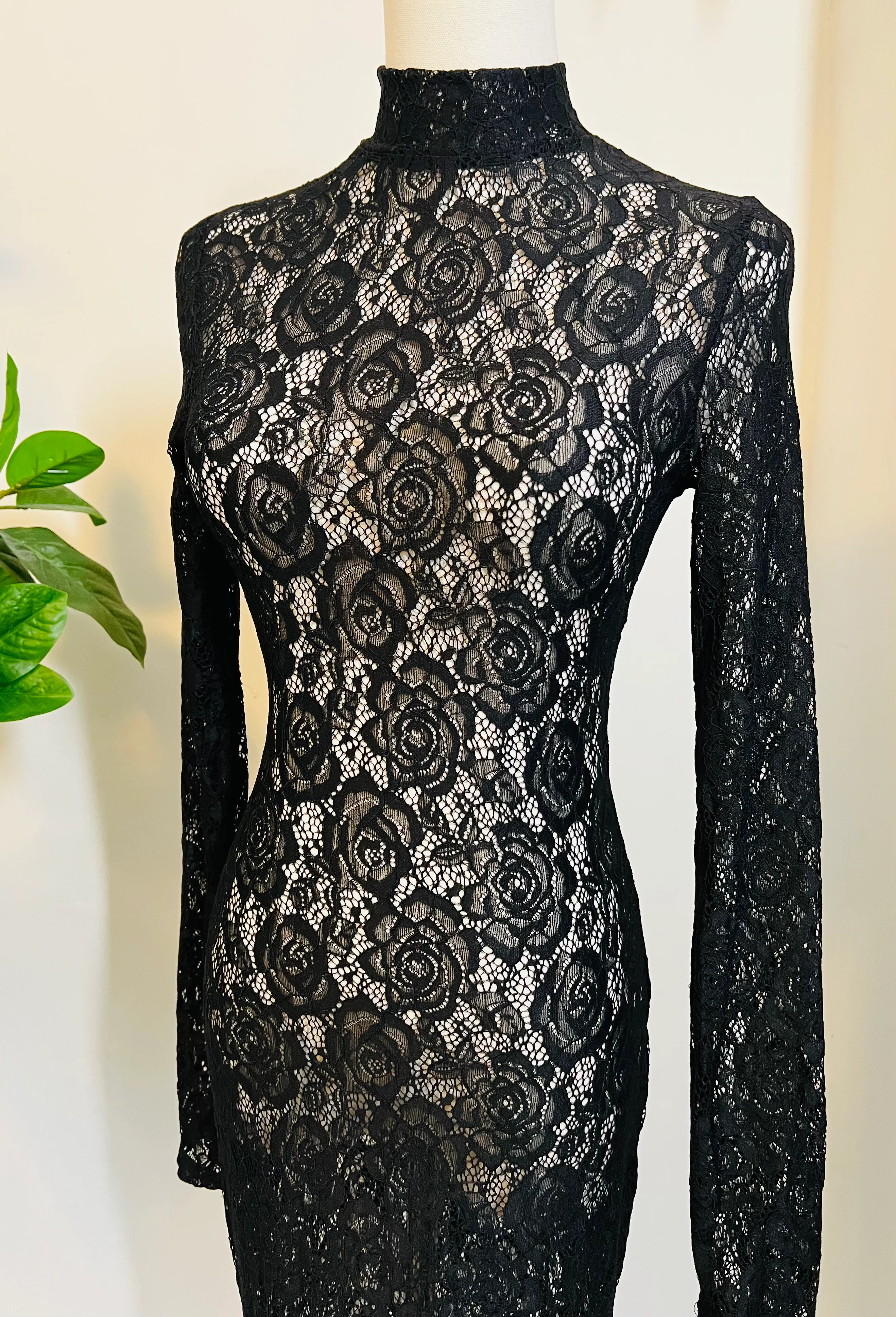 Persephone - Deadly Sheer Floral Lace Maxi dress - READY TO SHIP - Image 8
