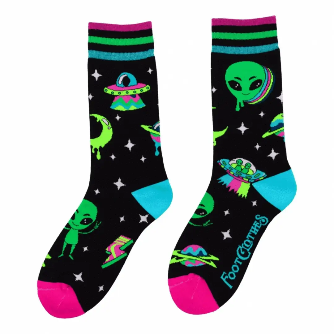 Spaced Out Alien Crew Socks - Image 3